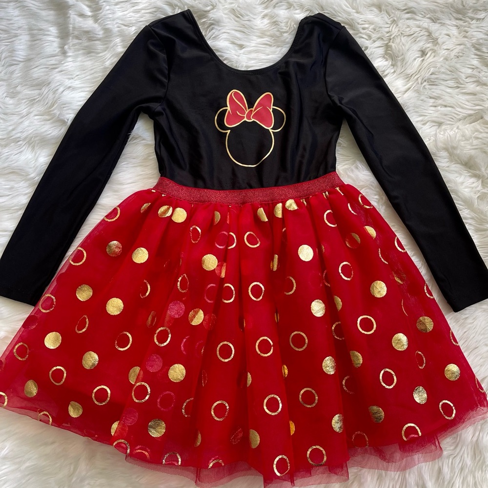 Dress Minnie Mouse toddler Girl, size 5T, good condition, polyester and spandex.
